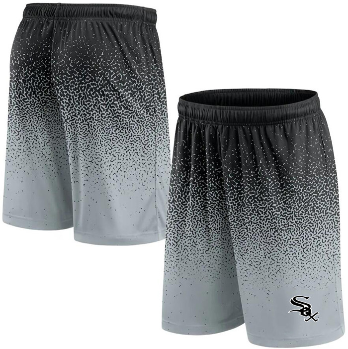 Men's Chicago White Sox Black/Gray Ombre Shorts